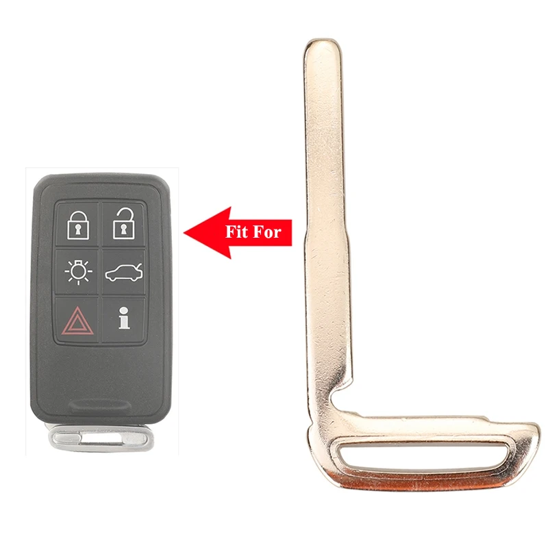 

jingyuqin New Remote Blank Car Key Uncut Blade For Volvo XC70 XC90 V50 V70 S60 Smart Small Keyless Entry Insert Emergency