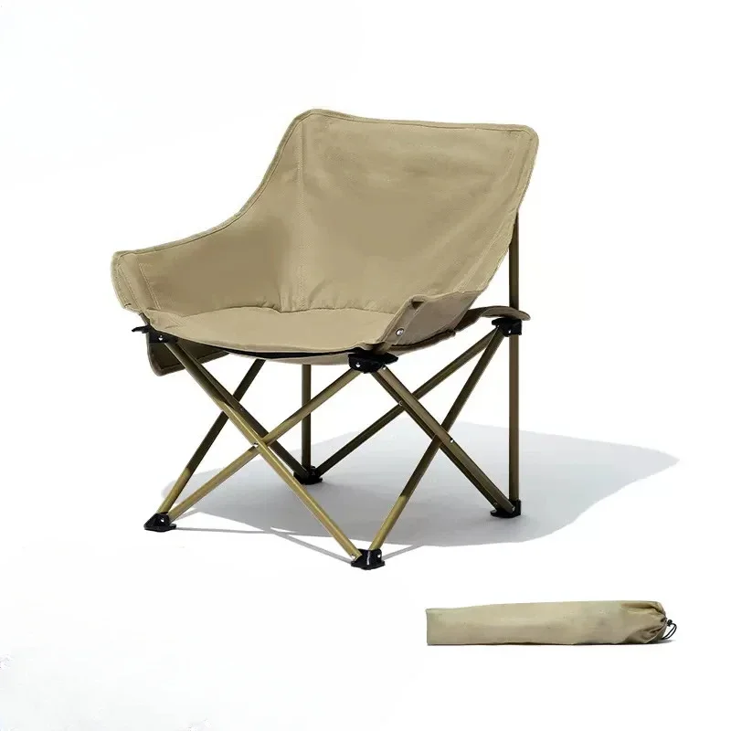 Premium Fishing Chair with Backrest Portable Foldable Moon Chair for Outdoor Camping Durable and Tear-Resistant