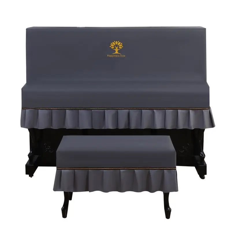Waterproof Cat Scratch Proof Non Hair Stick Upright Piano Cover European Style, Bench Cover & Keyboard Bag Compatible