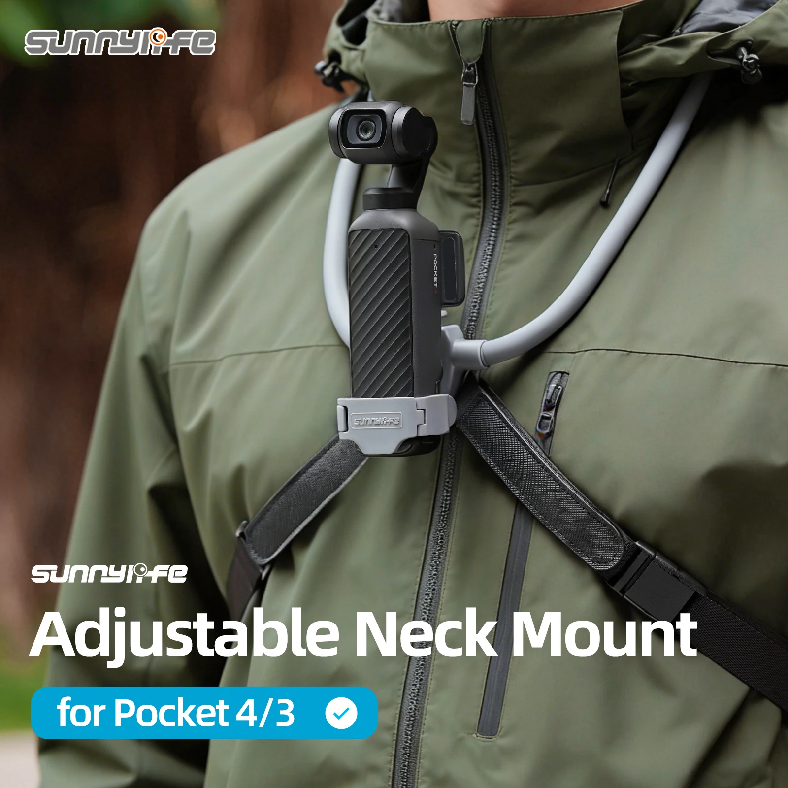 Quick Release Gimbal Camera Neck Holder Adjustable Stable First-Person View Shooting Bracket Flexible for DJI Osmo Pocket 4 3