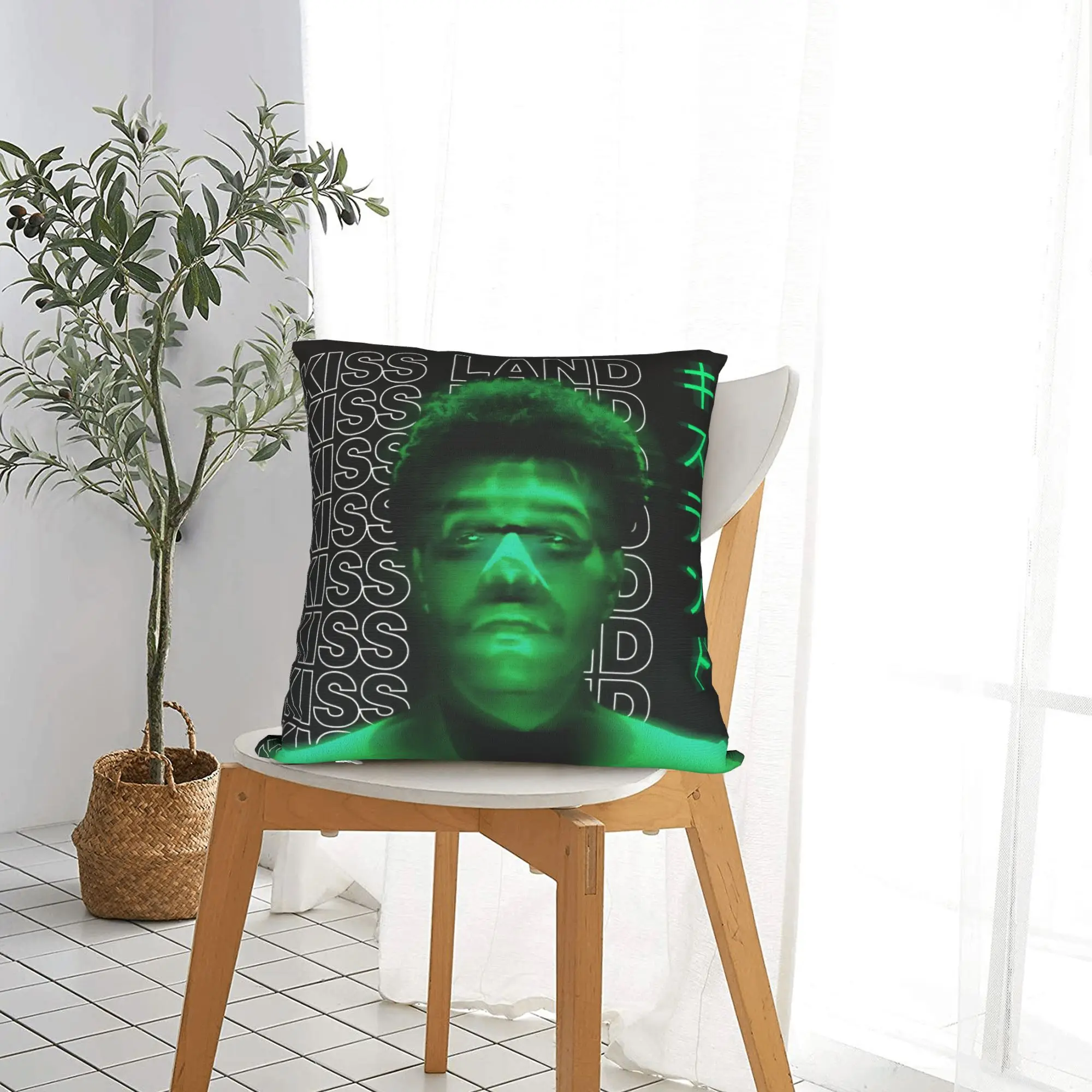 The W-weeknd Kiss Land  Pillow Case  Graphic Pillow Cover For Wedding Party Home Decor Morden Pillowcases