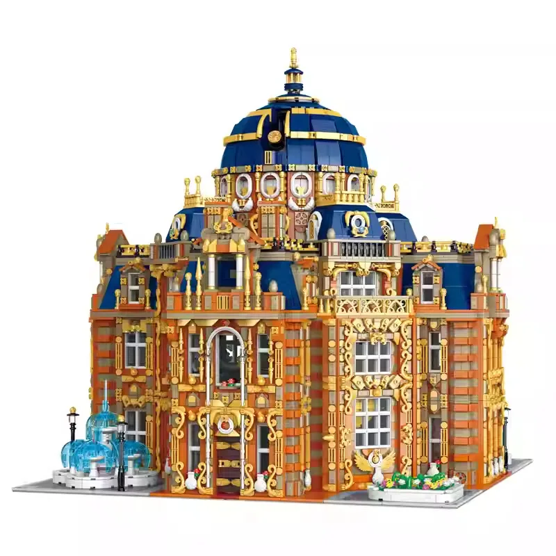 Royal Planetarium Large Building Street Scene High-Difficulty Assembly Blocks