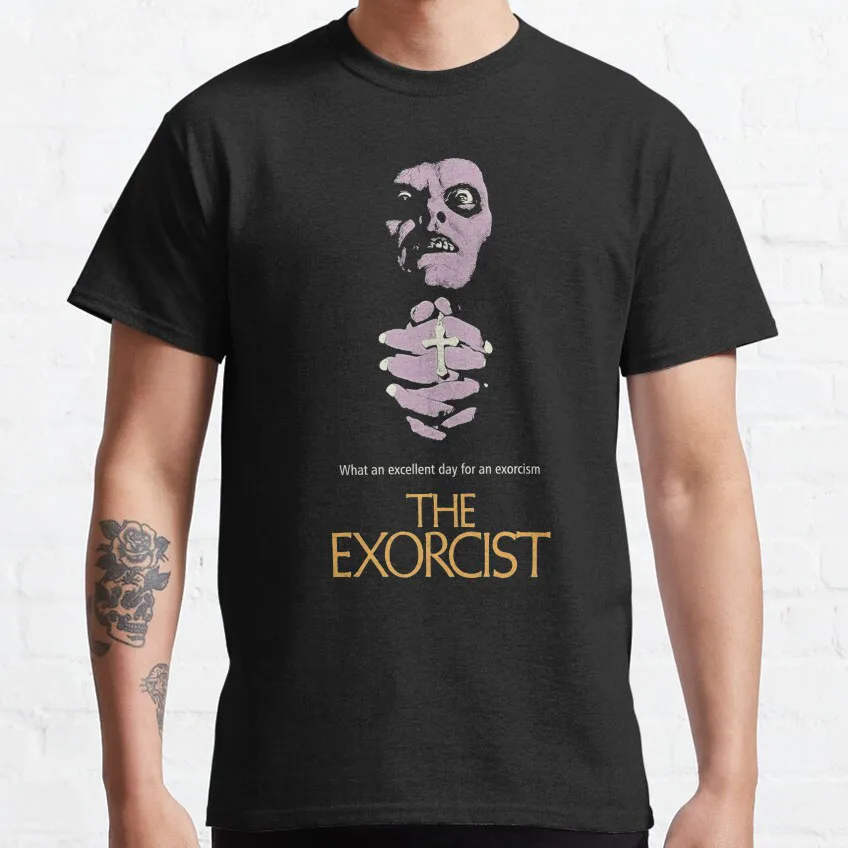

Exorcist Captain Howdy Horror movie The Exorcist graphic t shirts for men scary film print tee 100% cotton mens large size tops