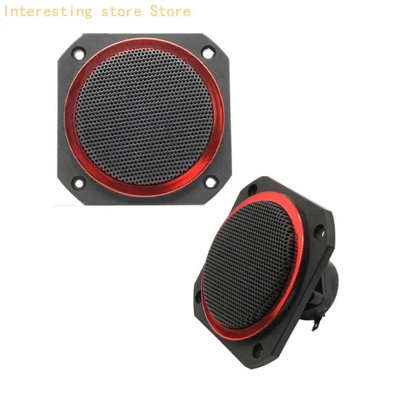 1Pair 4Inch Square Piezoelectric Tweeter Speakers With Protective Grille Cover 55KC
