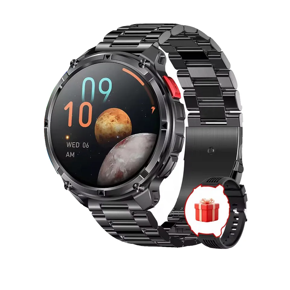 

1100mAh Battery Adult Smart Bracelet 10ATM Waterproof Flashlight Call Smart Watch Men Outdoors Sport Swim Watches 2026