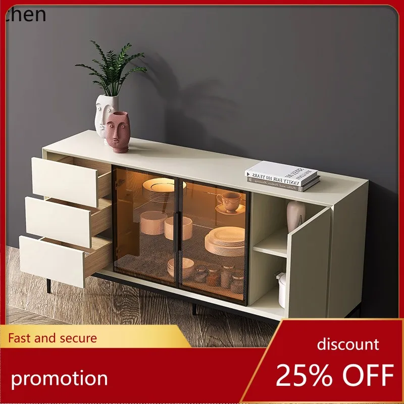 

CZ Minimalist Sideboard Cabinet Modern Solid Wood Tea Storage Entryway Cabinet Multifunctional Bowl Cabinet