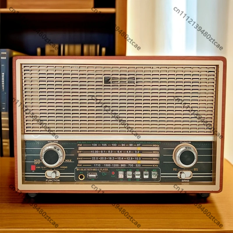 European Retro Desktop Radio FM AM SW Bluetooth Speaker Card Lossless Audio Playback
