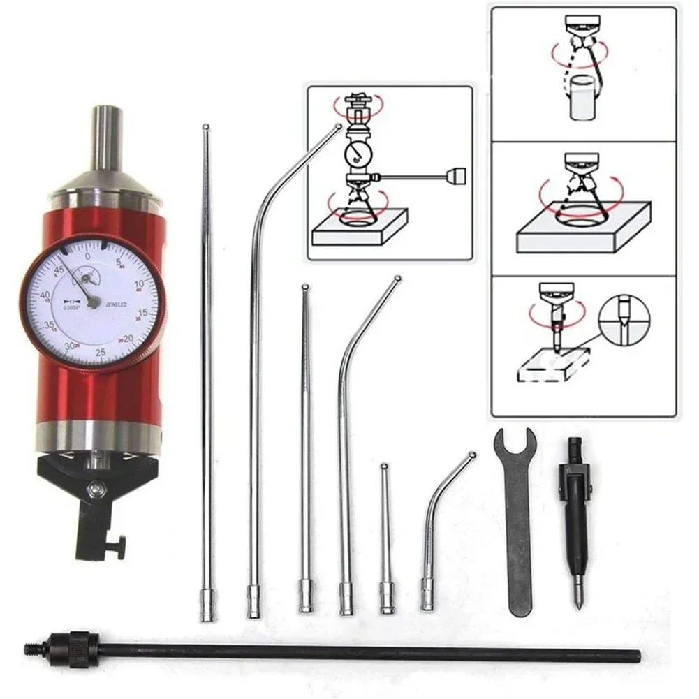 

Metric Coaxial Centering Gauge Wrench 3 Elbow Bracket Calibration Indicator Co-Ax Precision Manual Mill Test Dial