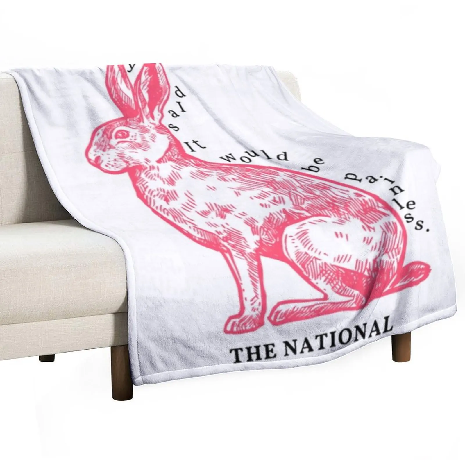 you said it would be painless. The National, _quot_Pink Rabbits_quot Throw Blanket Polar blankets ands Sofa Quilt Blankets