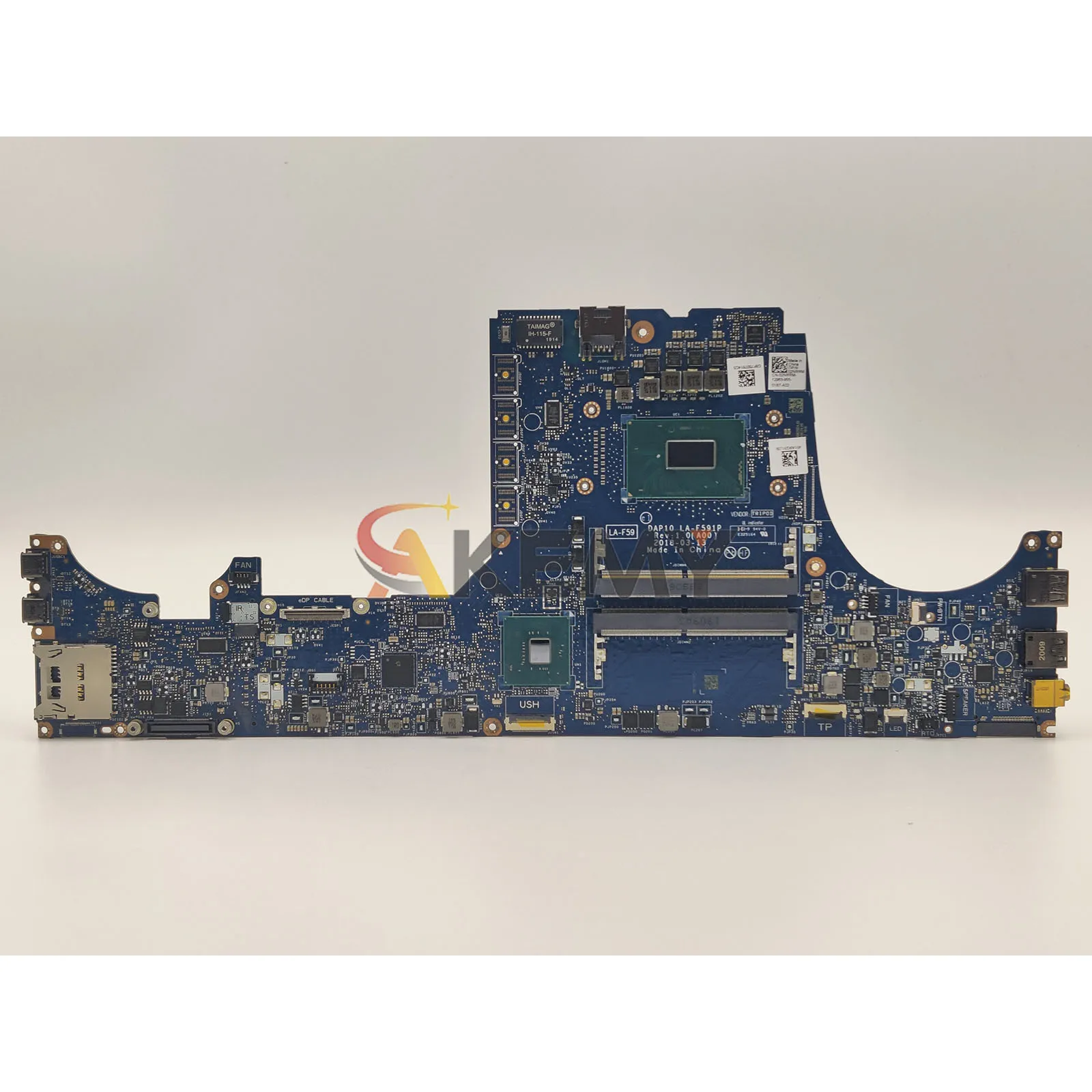 Para dell precisão 7530 notebook mainboard LA-F591P com i5 i7 i9 8th cpu 02nrm 0y0mpw 0xm3hc 100% totalmente testado