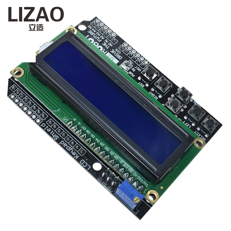 LIZAO 1PCS LCD1602 Keypad Shield Blue Screen Module For Arduino ATMEGA328 ATMEGA2560 Raspberry Pi DIY Project