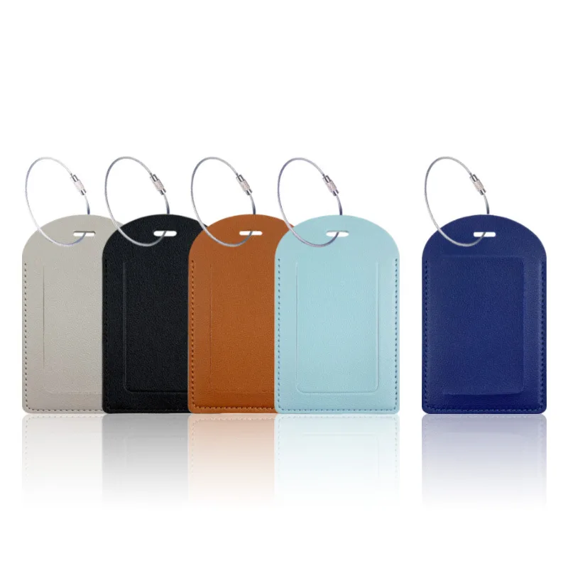 

Бирка для багажа из искусственной кожи (1 шт.) для женщин и мужчин, идентификатор для чемодана, этикетка для багажа, держатель для имени и адреса, аксессуар для путешествий