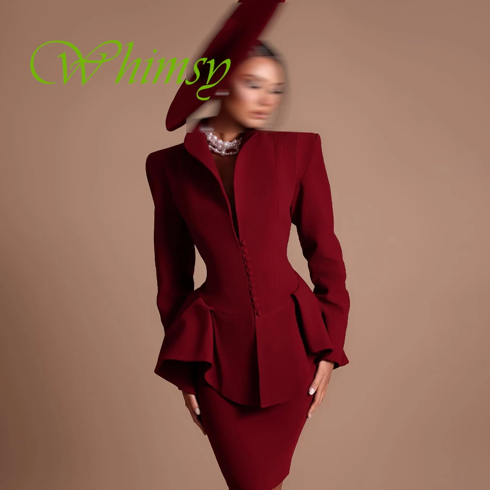 Vestido de noche personalizado de lujo con cuello en V, vestidos clásicos de manga larga para fiesta de bienvenida, botones delicados, vestidos para ocasiones a medida