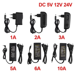 Transformador de iluminación de AC100V-240V a DC5V/12V/24V, 1A, 2A, 3A, 5A, 6A, 8A, 10A, adaptador de fuente de alimentación, cargador Convertidor para tira LED CCTV