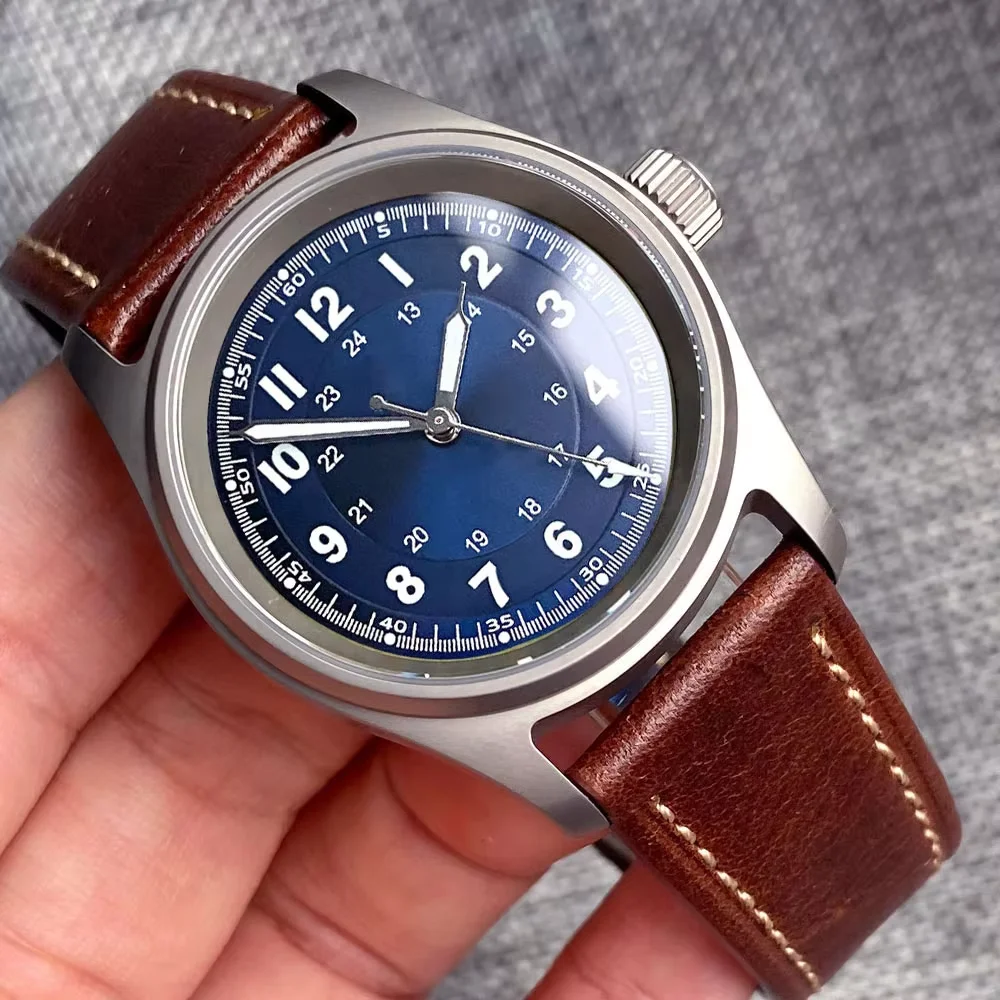 New 36mm Pilot Style Vintage Titanium Men's Watch For Miyota 8215 Movement 20ATM  Sapphire Glass Diver Mechanical Wristwatch
