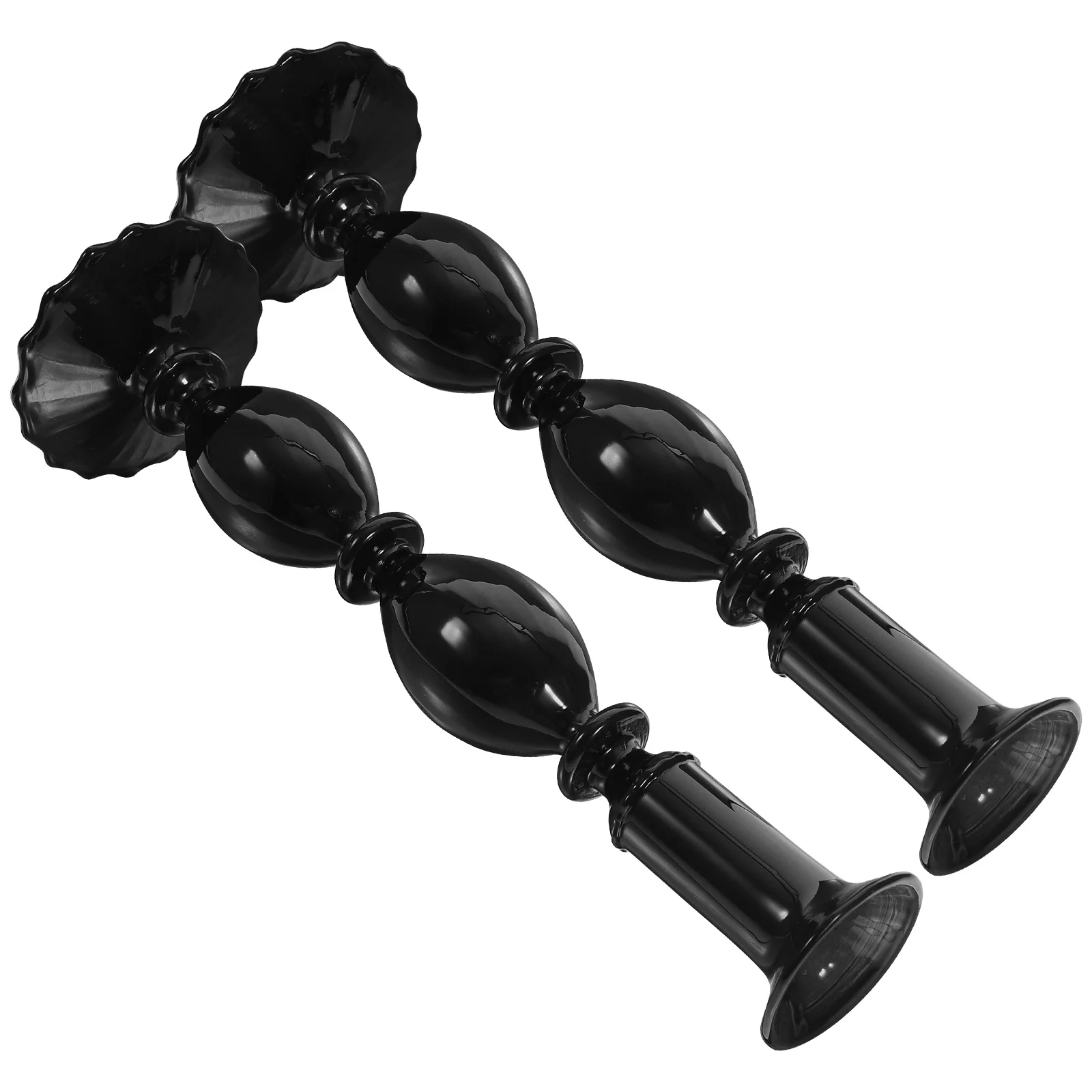 2 قطعة حامل زجاجي شمعدانات مستدقة رومانسية لطاولة الطعام وحفلات الزفاف وديكور المنزل وديكور شفاف