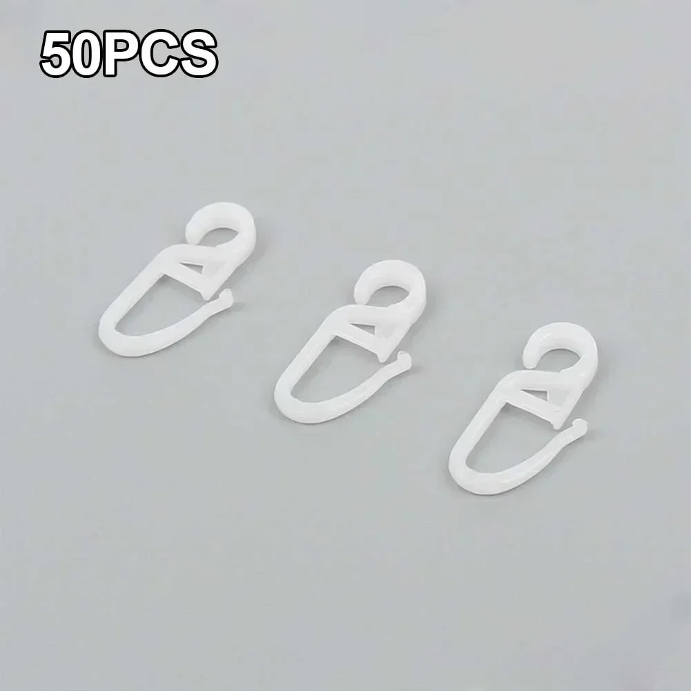 50 Pcs Curtain Hooks Curtain Accessories Curtain Folding Hook Eyelet 9mm Hook Length 34mm Hook Up Window Treatments Curtain Hook