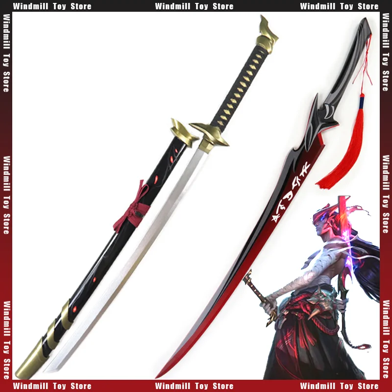 105cm Azakana Sword  Game Peripherals The Unforgotten Yone Bamboo Model Toys Cosplay Desktop Ornament Artifact Collection Gift