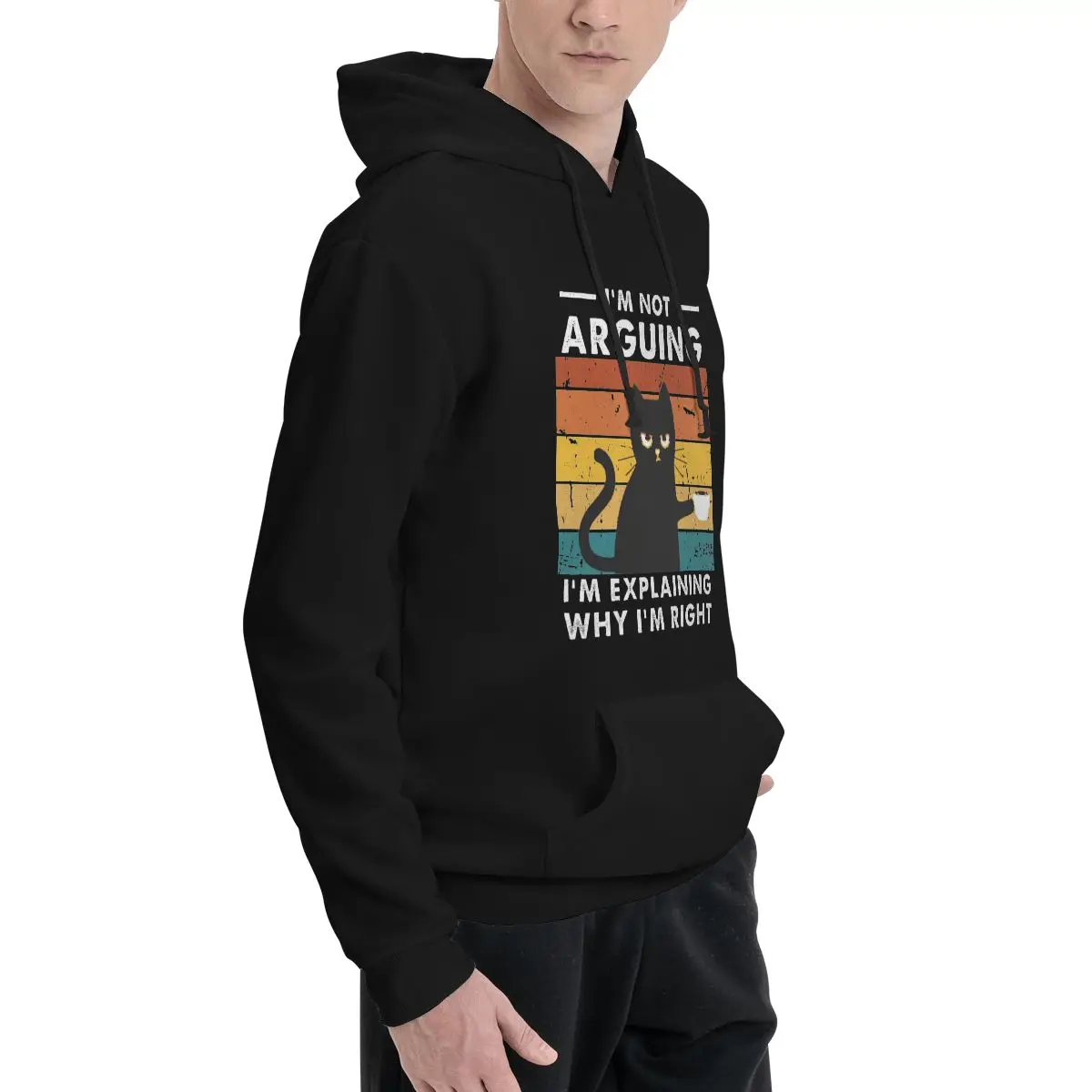 Sweat à capuche en polyester pour homme, je ne discute pas, j'explique pourquoi j'ai raison, sweat-shirt chaud, couleurs Dif TANG