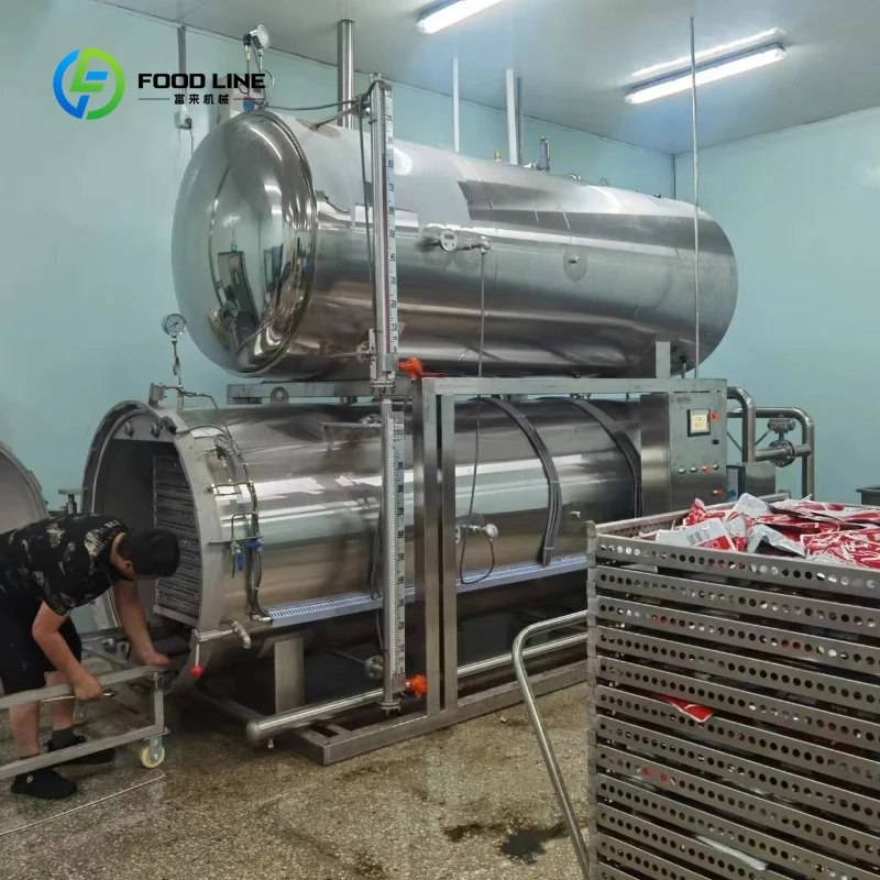 Customized New Industrial Autoclave Food Retort Machine Sterilizer with SUS 304 Stainless Steel and Automatic Control System
