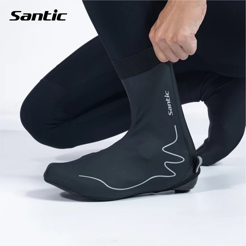 Santic Sports Shoes Cover Winter Waterproof Windproof Cycling Shoe Cover Outdoor Road MTB Bike Shoes Equipment WZ24P198H