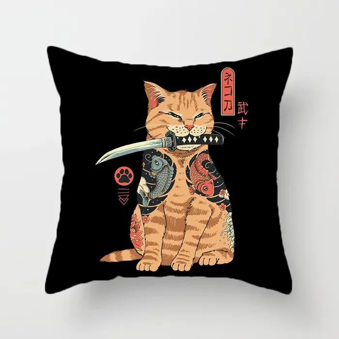 

Funny Cat Pillow Case Cute Kitten Pillows Case for Girls Room Bed Sofa Bedroom Living Room Pillow Covers Decorative Home Decor