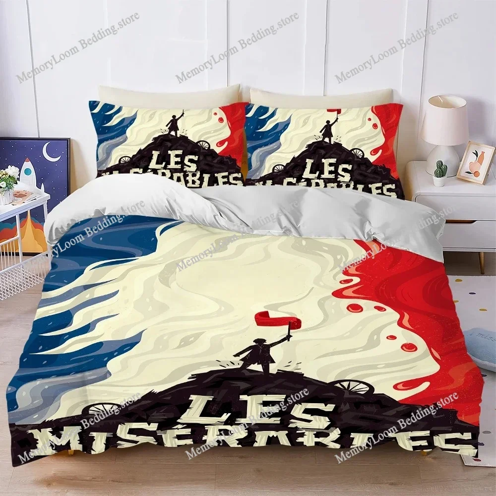 

Musical Film Les-Miserables Duvet Cover Set Home Style Bedding Soft Laundry Cotton Bed Student Dormitory Gift Home Textileextile