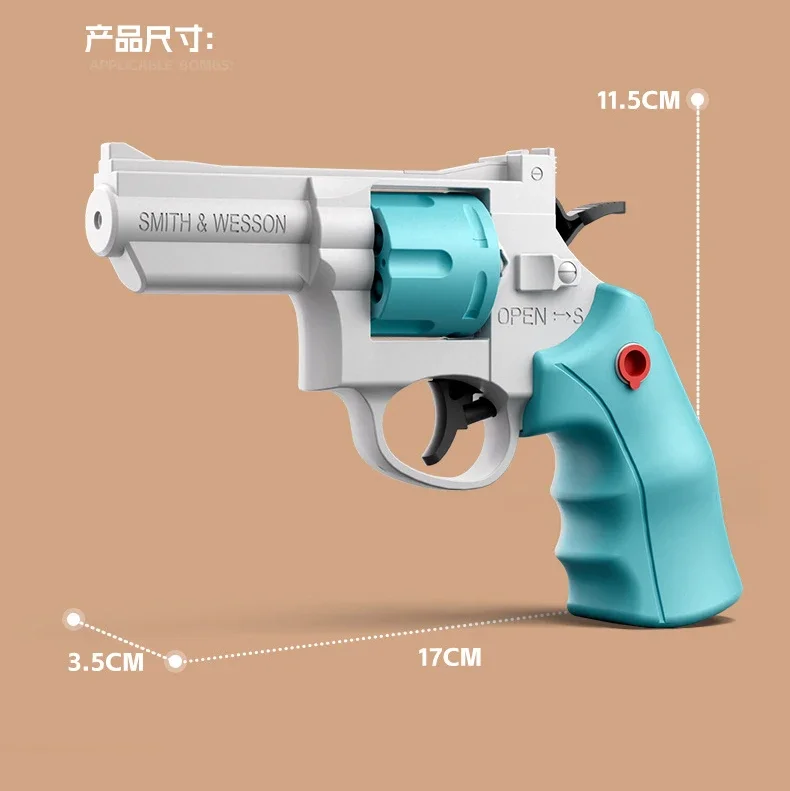 ZP5 Revolver Water Gun Small Manual Pistol Outdoor Beach Toy Mechanical Continuous Fire Mini Water Gun for Kids