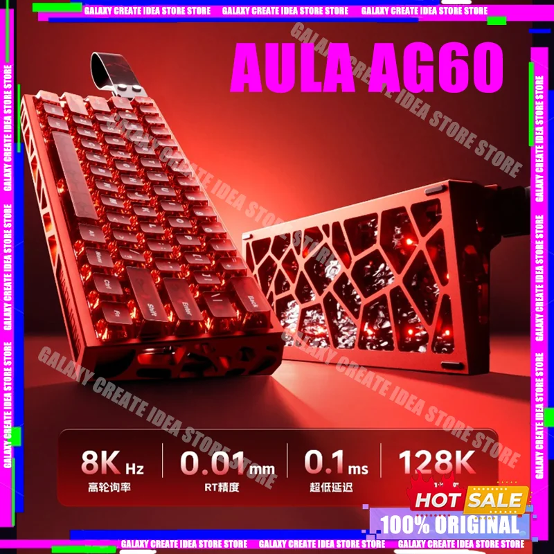 

AULA AG60 wired teclado magnetico keyboard customized aluminum esports PC gaming dedicated fearless contract tile FPS keyboard