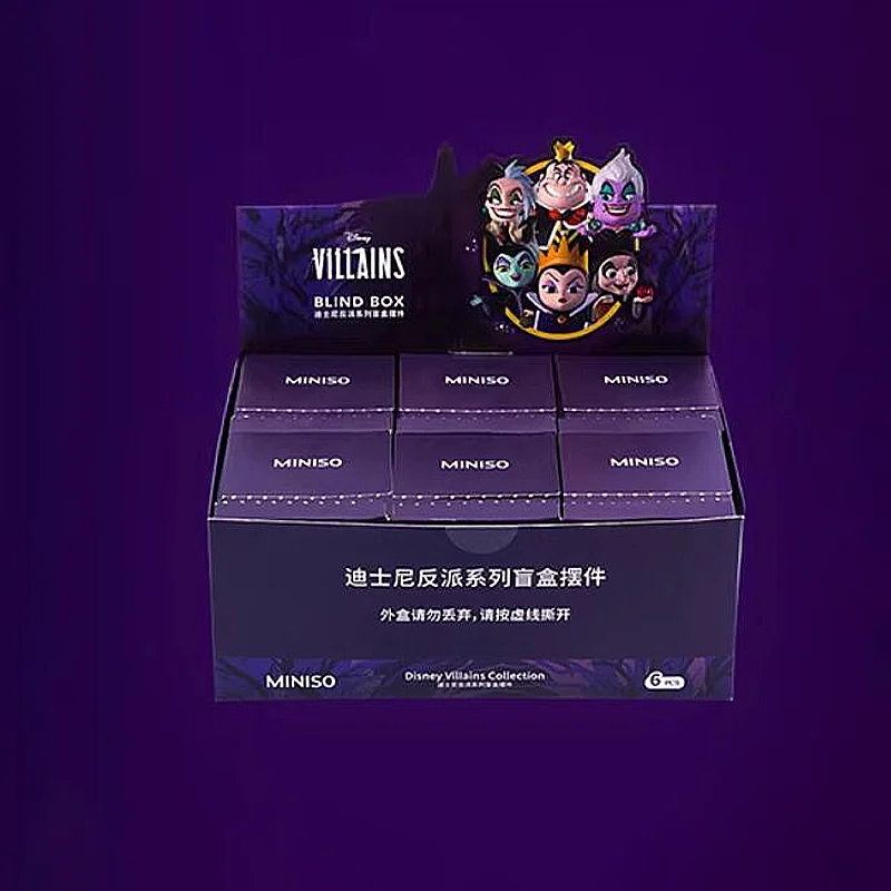 

New Miniso Disney Villains Series Figure Blind Box Maleficent Ornaments Boite Pioche Figurine Model Collection Toy Birthday Gift