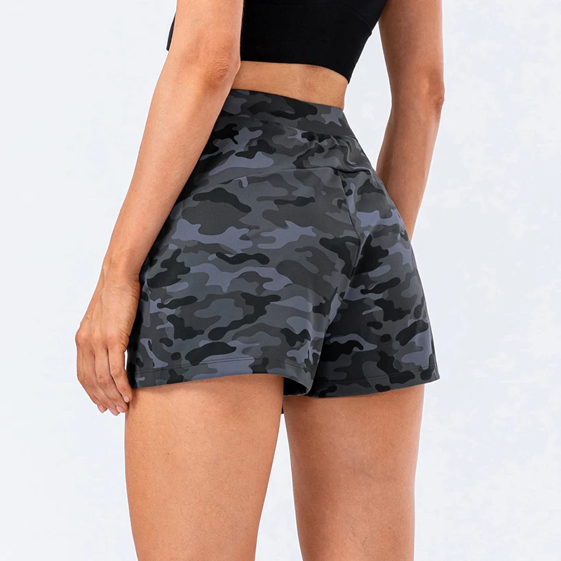 2022 Summer Women Gym Yoga Shorts Gym Sport Fitness Camo Shorts Workout Push Up Leggings Running Sport Shorts