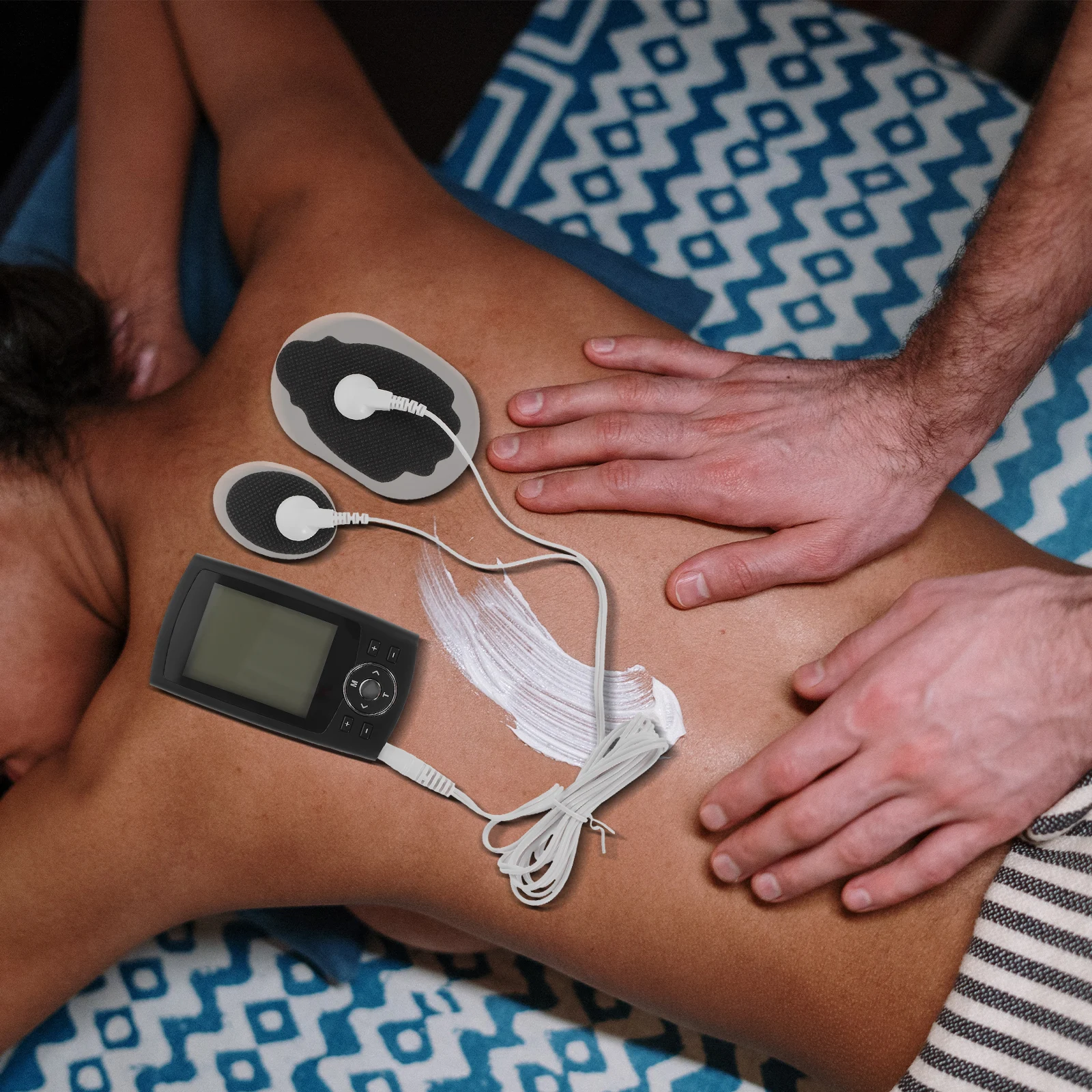 

1 set 1 Set Pulse Massager Dual-Channel Output Portable Electric Muscle Stimulator For Pain Relief Therapy Device Massager Pads