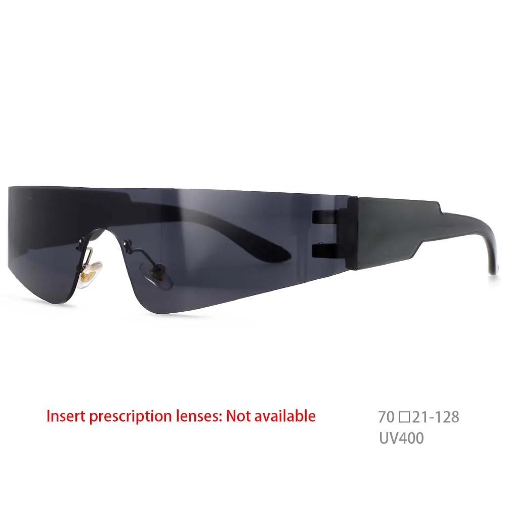 54474 randlose Brille cool spiegelnde Reflexion ein Stück Marke Designer modern sonnenbrille Frauen Retro Vintage uv400 Brillen