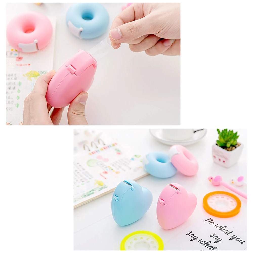 Macaron Candy Color Masking Tape Cutter Extension ciglia Tape Cutter Tape Dispenser Roller Tape Dispenser School Office