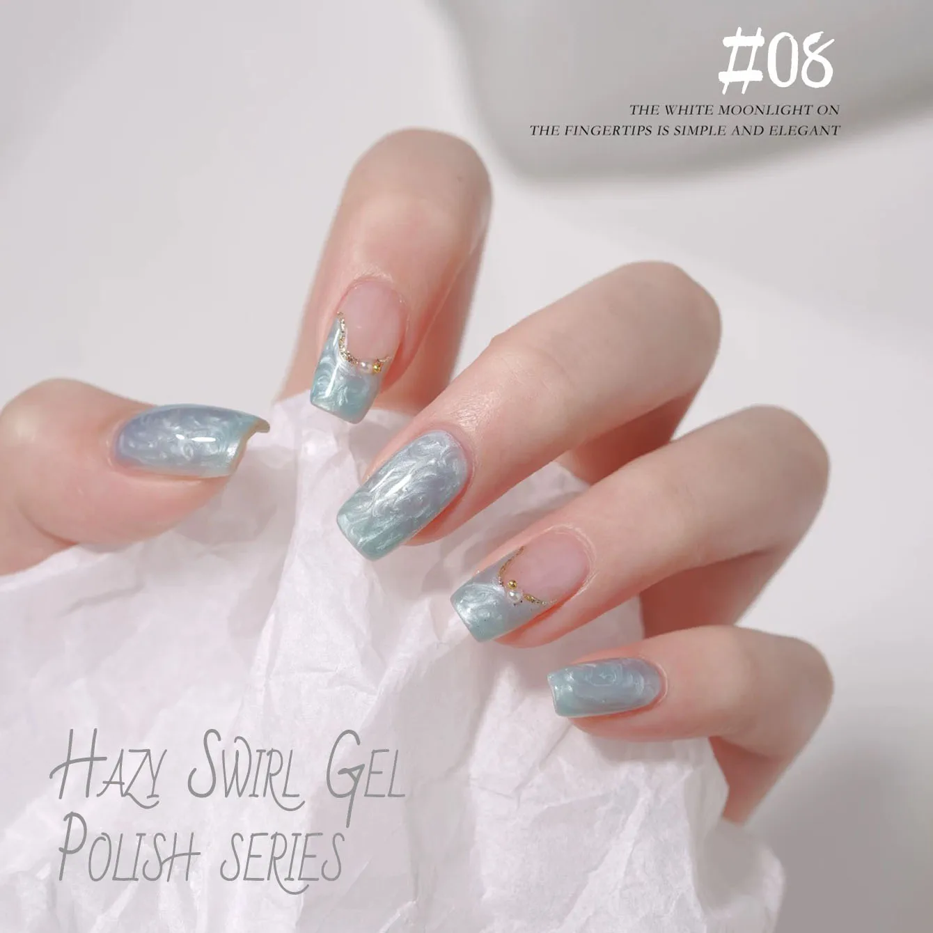12ML 1-12PCS 2025 New Japanese-style Blue Nails Pearl Shell Thread Gel Nail Polish White Nails Pink Nails UV Light Nails