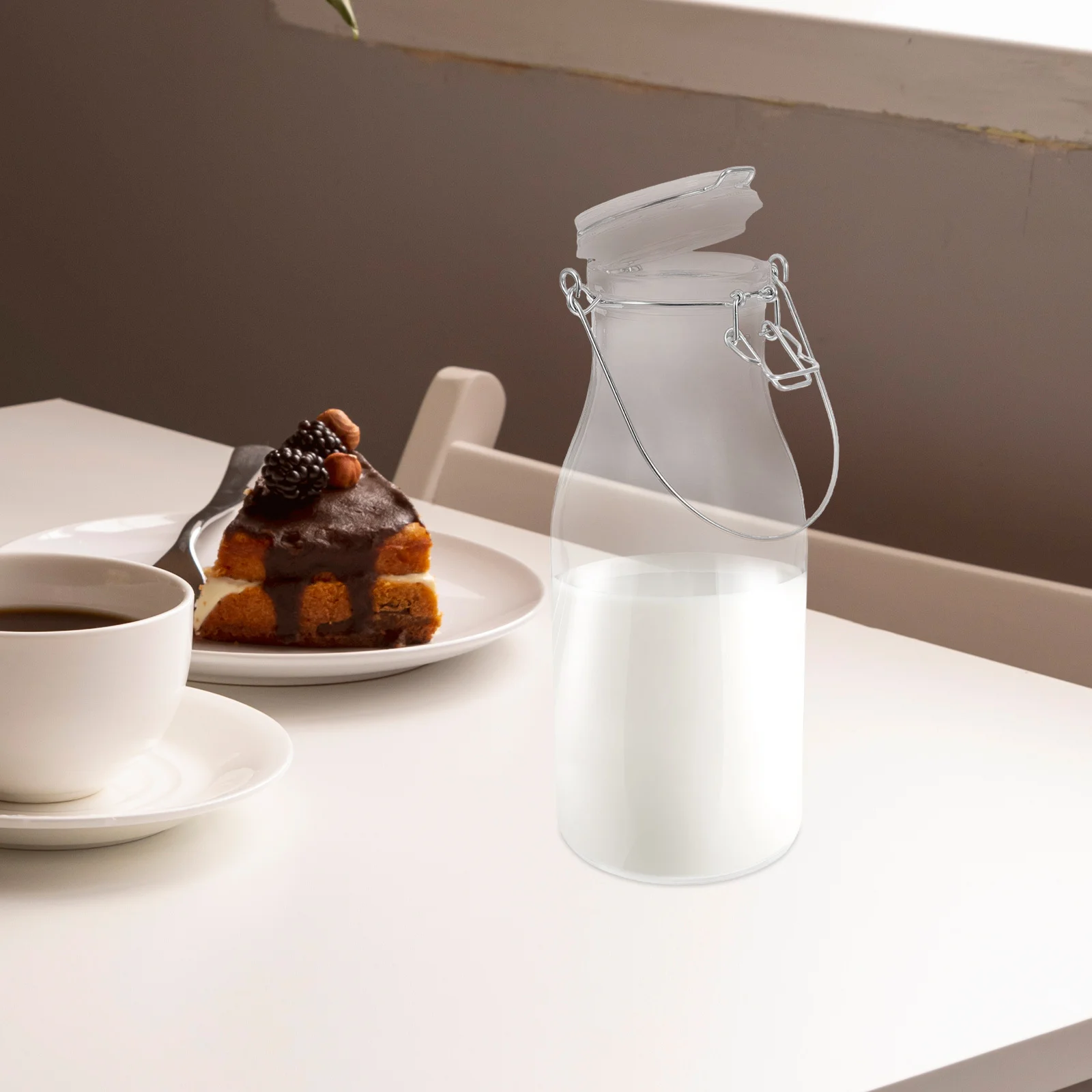 

Glass Storage Jar Airtight Transparent Small 1000ml Reusable Juice Bottle Milk Container Glass Bottles for Juicing