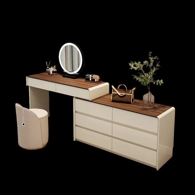 

Solid wood dresser storage chest integrated, light luxury high sense