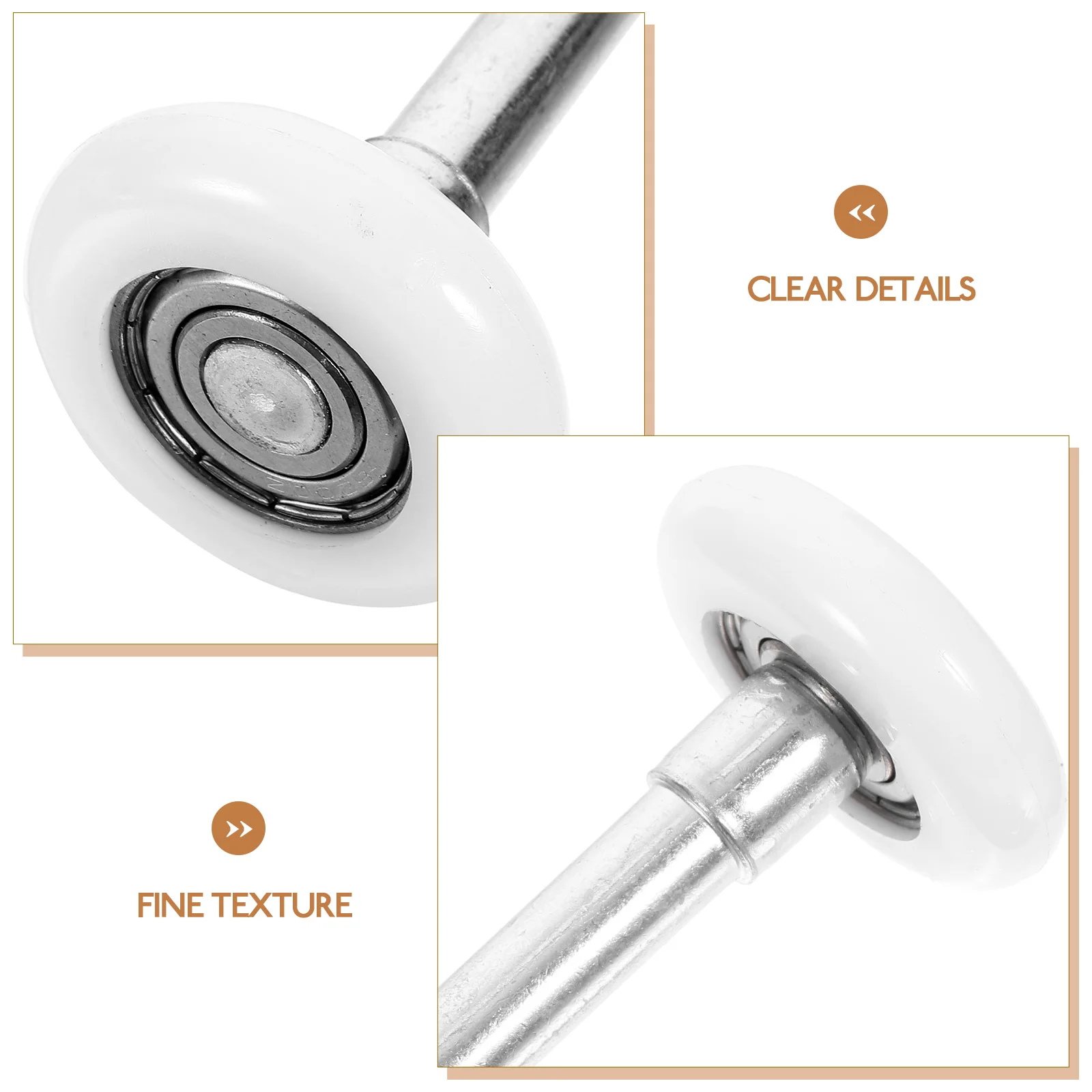 

Nylon Pulley Garage Door Rollers Ball Bearings Quiet Operation Premium Material Commercial Residential Durability Door Hinges
