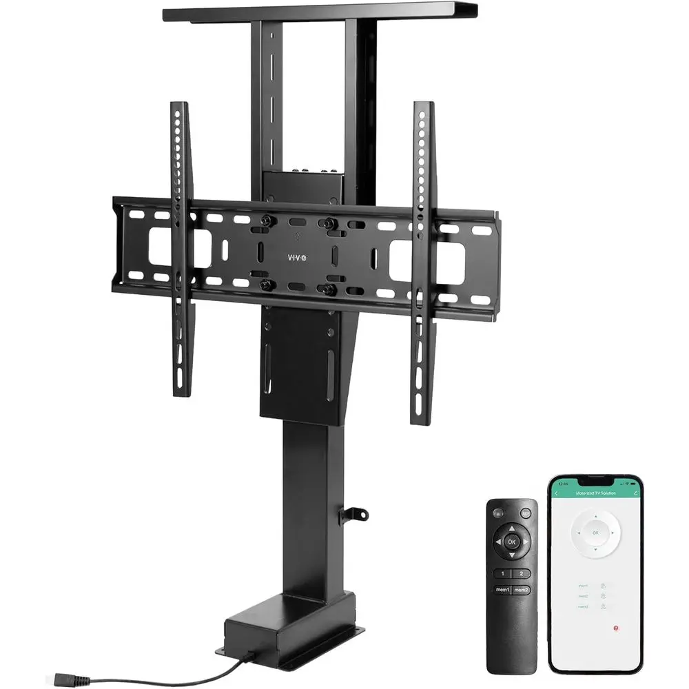 Soporte de TV con elevación vertical inteligente para pantallas de 37-77 pulgadas con control remoto y por aplicación, soporte compacto MOUNT-E-UP80P