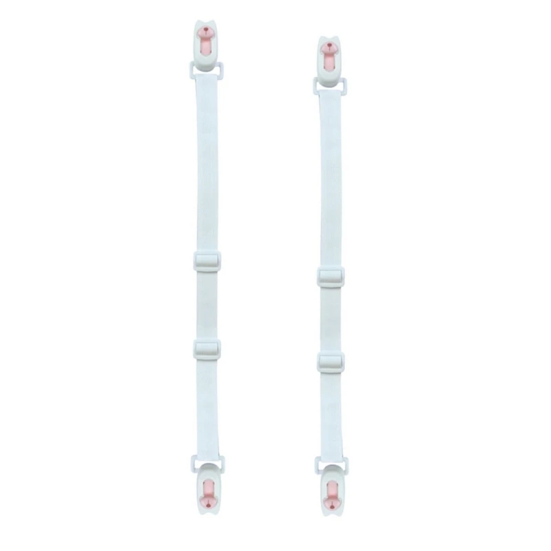 

2Pcs Bed Sheet Fixing Band Adjustable Elastic Straps without/with Pressure Plate for Tight Sheet and Easy Setsup