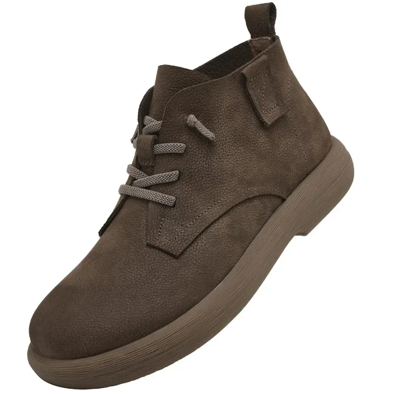 

Роскошные мужские ботильоны «Челси», качественная коровья замша, качественная осенняя новая модная уличная социальная обувь ручной работы в британском стиле, мужская обувь