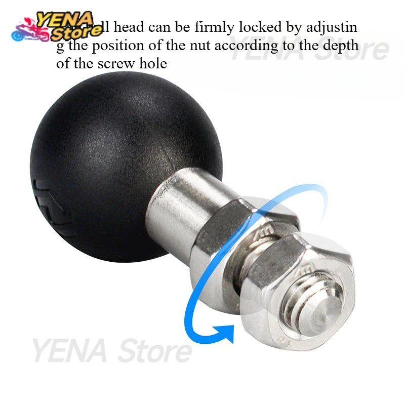 

Spherical motorcycle frame headrest ball head adapter to M10 M8 screw ball head GPS bracket Mounting ball head accessories