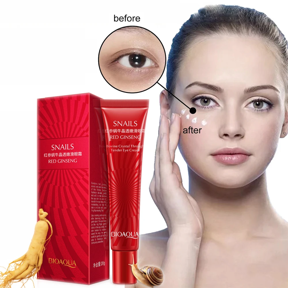 Snail Collagen Eye Cream Contorno De Ojos Ojeras Anti Cerne Yeux Bag Olheiras Bolsa Dark Circles Remover Antiojeras Antiarrugas