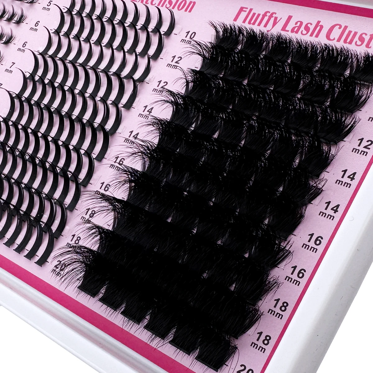 4-in-1 Wimperncluster 200D-60D Lang 6-20mm Wimpernspitzen Untere Wimpern Wiederverwendbar Untere DIY Spiky Wimpernverlängerung Manga-Cluster – Detail 6