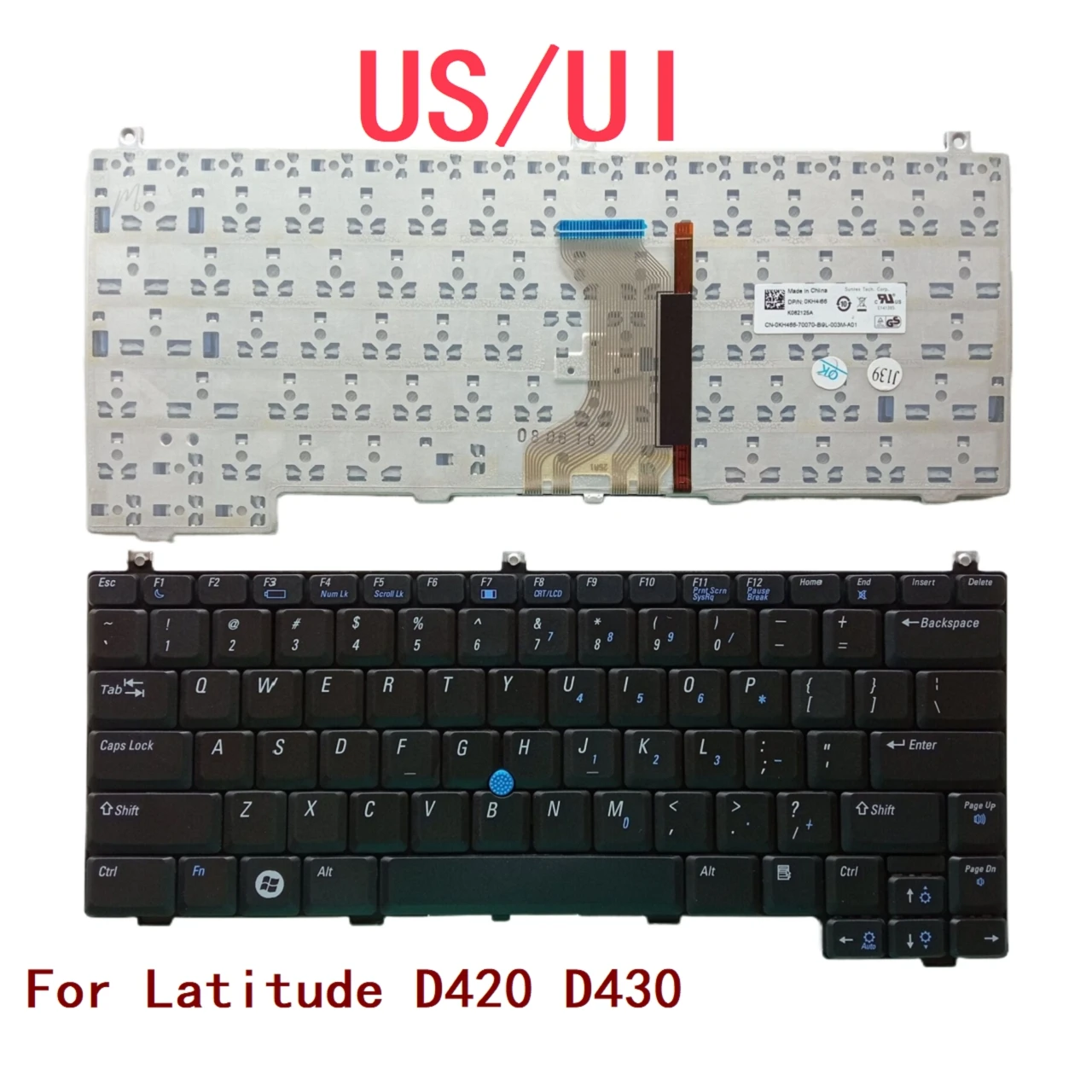 

New US UI Laptop Keyboard For Dell Latitude D420 D430 Notebook PC Replacement