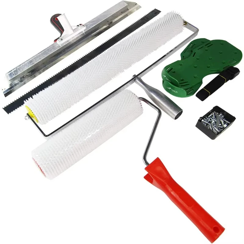

Flat Floor Construction Tools Epoxy Floor Tools Epoxy Tools Bag with Spike Roller