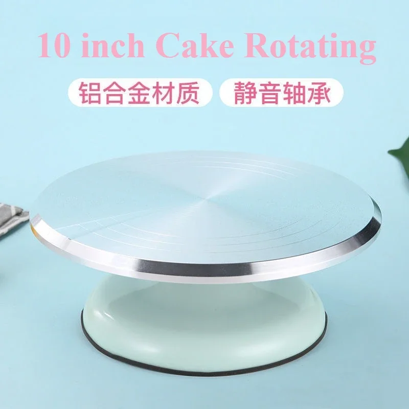 

Cake Rotating Table Baking Tool Set Aluminum Alloy Tray Rotating Pasting Machine for Household and Commercial Use