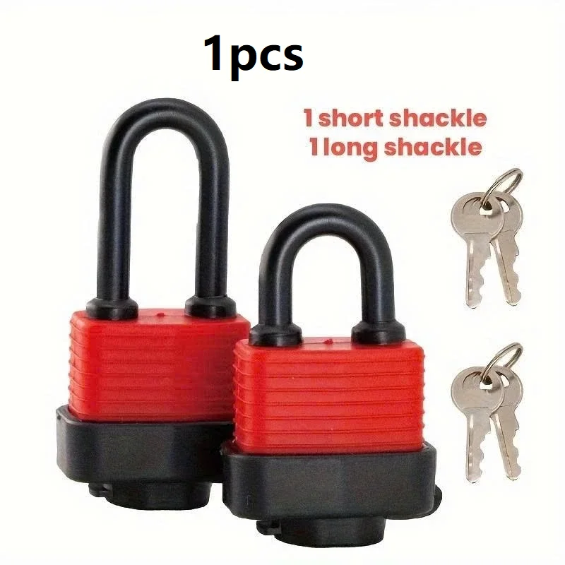 

1pcs Waterproof Padlocks With Keys Door Security Padlock Anti-Theft Heavy Duty Courtyard Safety Locks Rust Proof Door Hardware