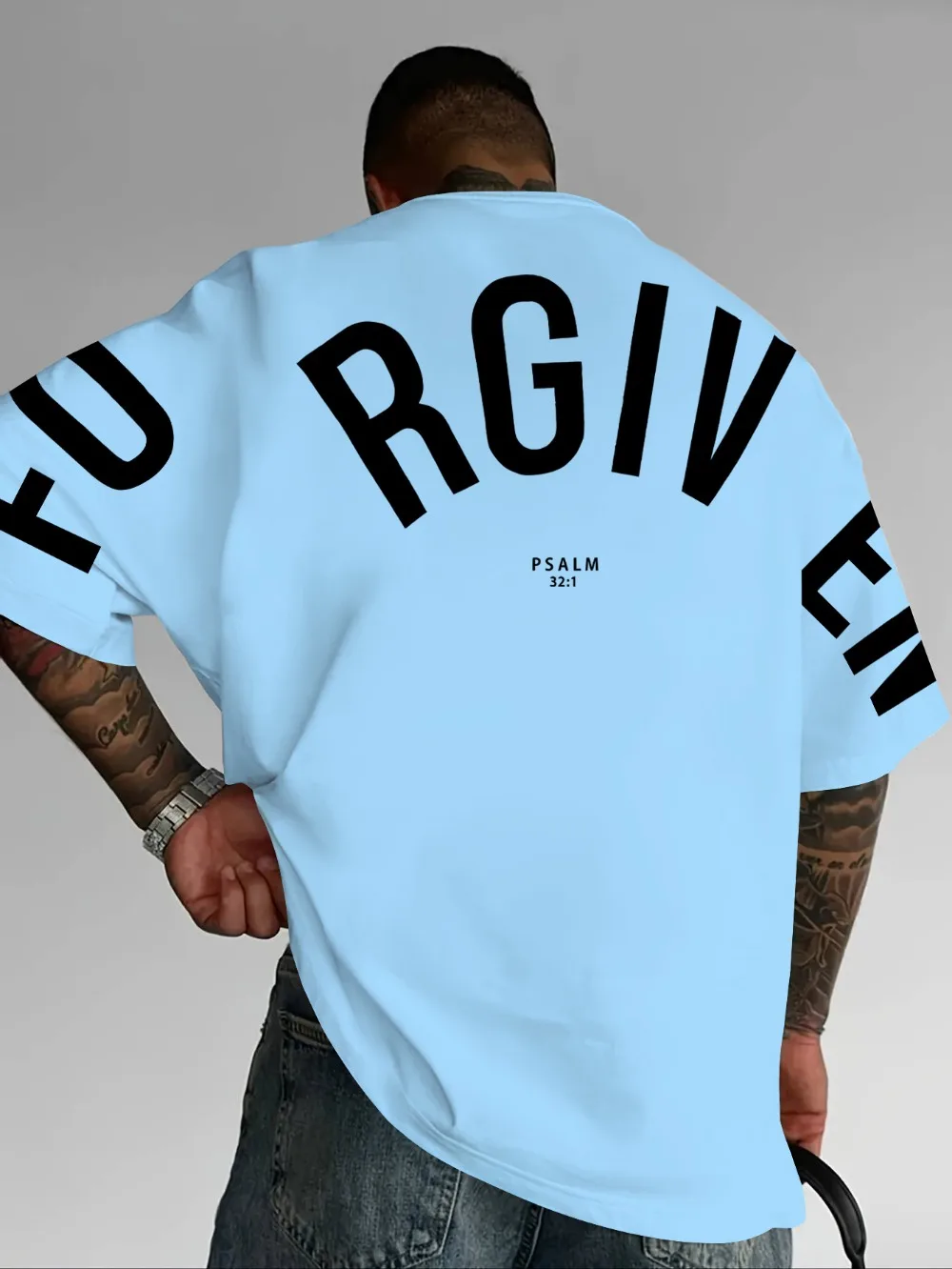 American Curved Large Letter FORGIVEN 3D-Druck Sport-T-Shirt für Herren, atmungsaktiv, schnell trocknend, für den Außenbereich, lässige Mode, Eltern-Kind-Kleidung – Detail 5