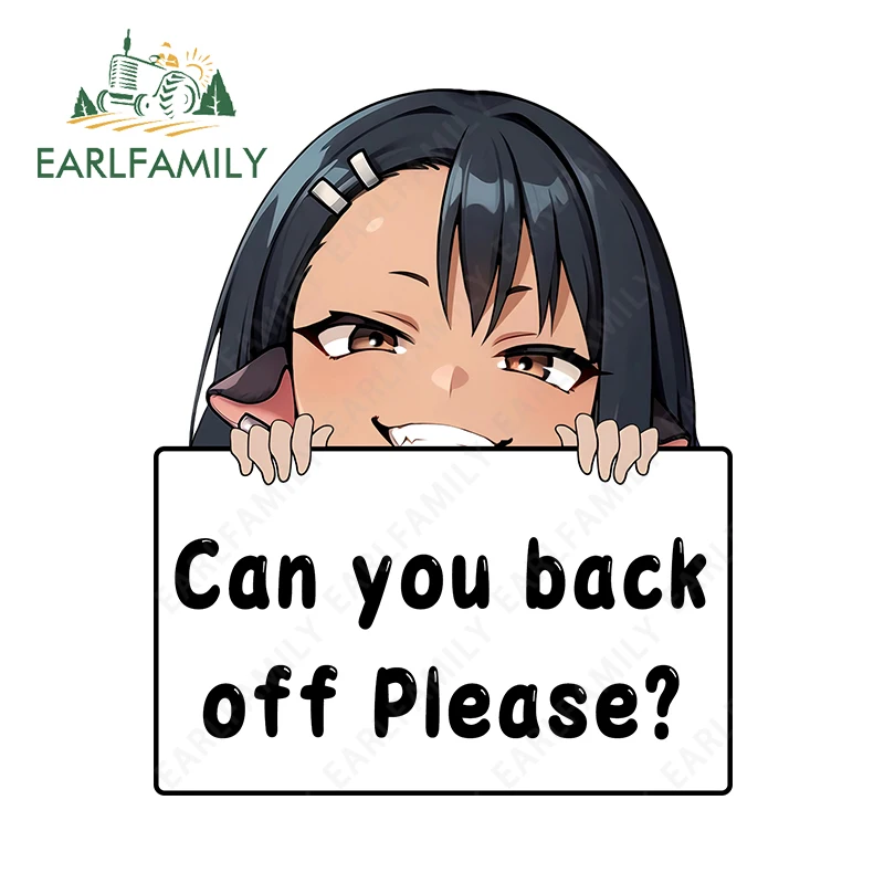 EARLFAMILY آذان أرنب Loli Peek سيارة ملصق الأرنب فتاة تبدو مذهلة اليوم ملصق مائي الإبداعية الكمبيوتر المضيف الأمتعة سيارة التسمية